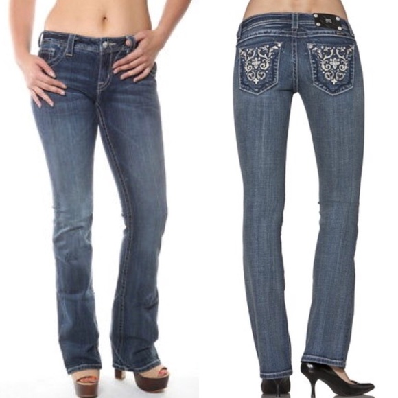 Miss me Versallies Leather Patch Boot Cut - Picture 1 of 8